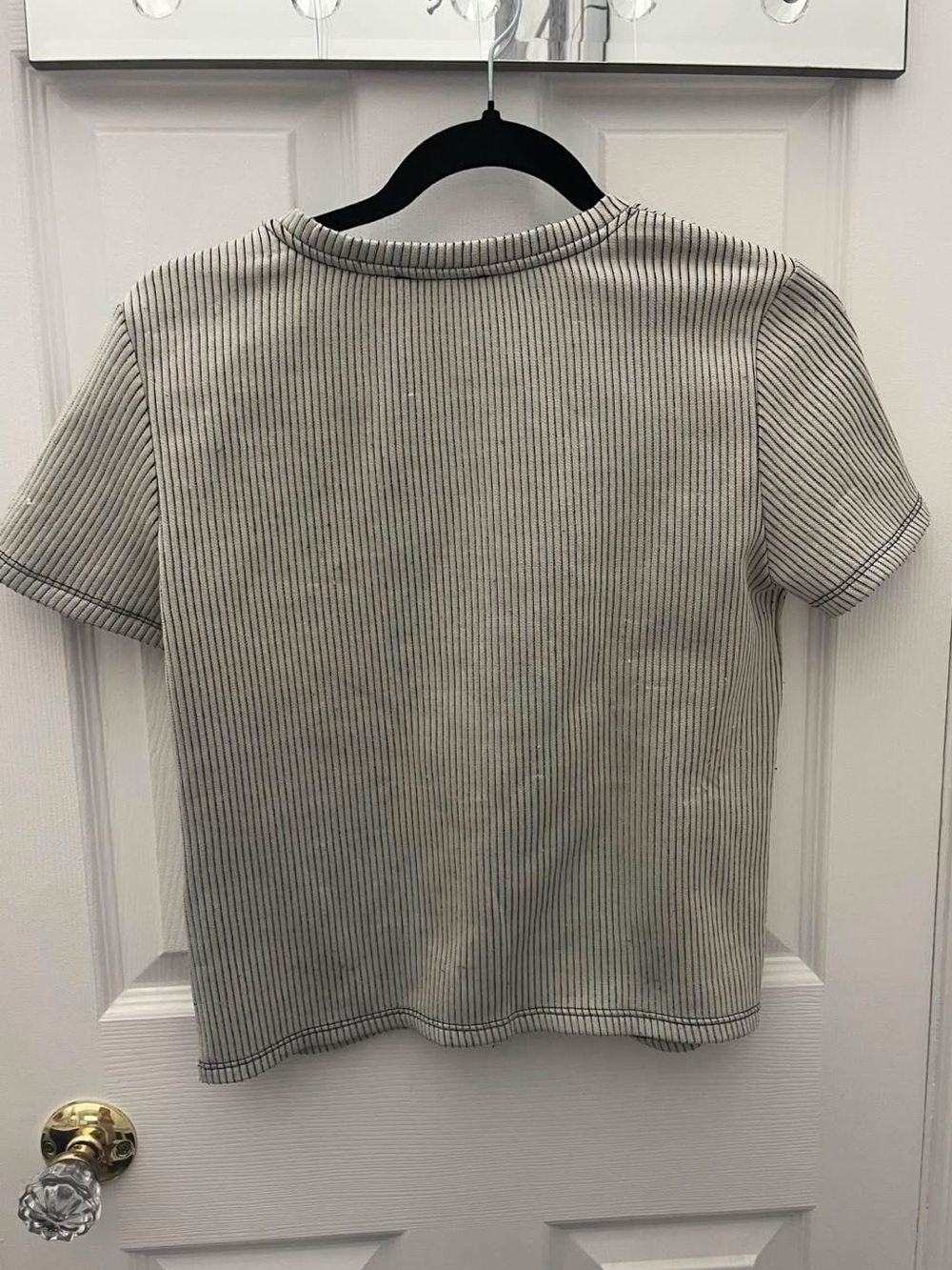 Zara Gray Ribbed Top & Short Set - Picture 9 of 13